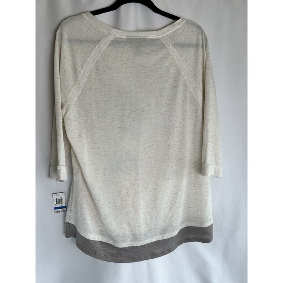 NWT Beautiful Style & Co. Women’s Floral Top Tan/Gray XL - Picture 6 of 8